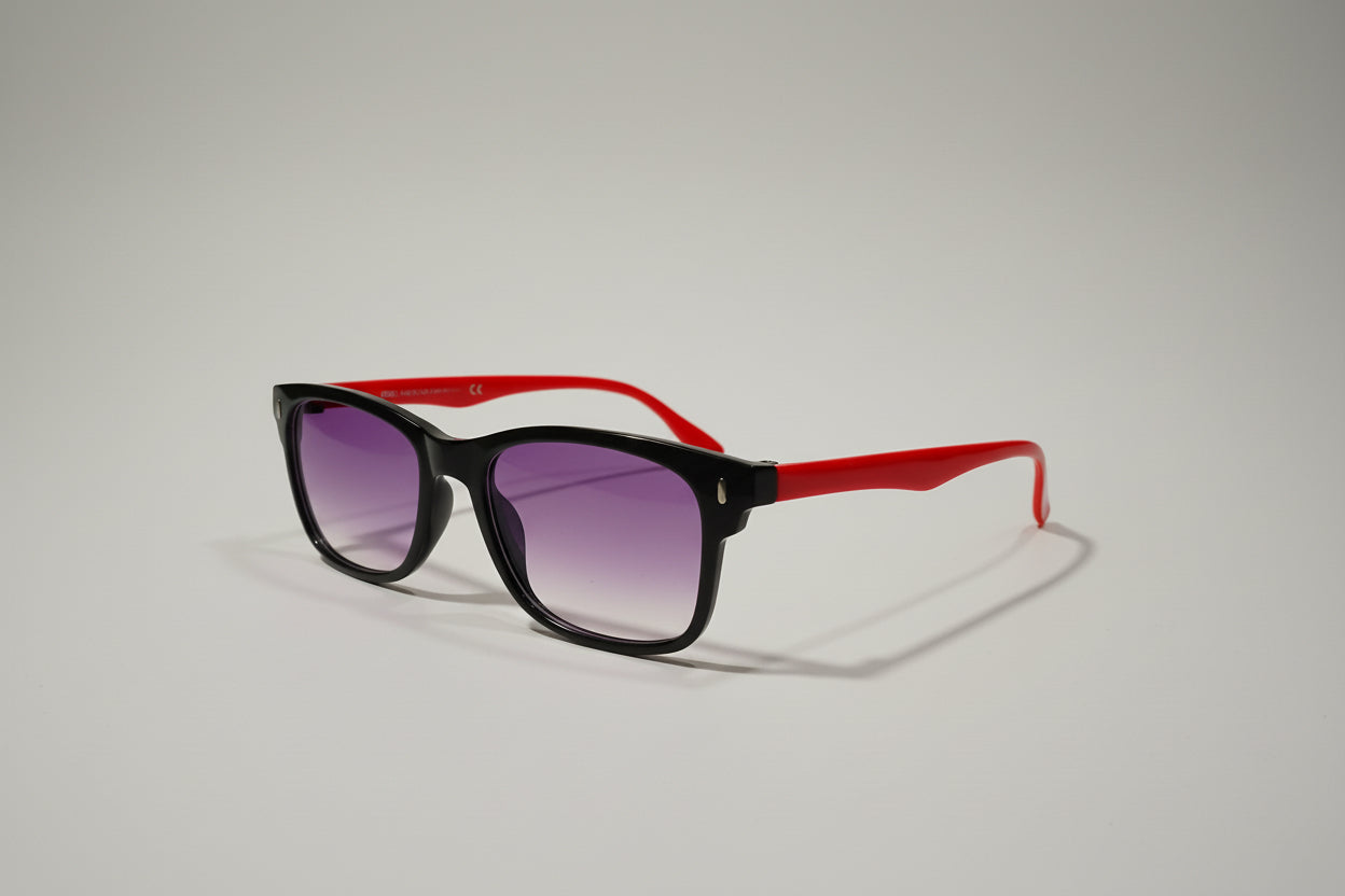 Kids Black Sunglasses – Classic Frame with Purple Gradient Lenses