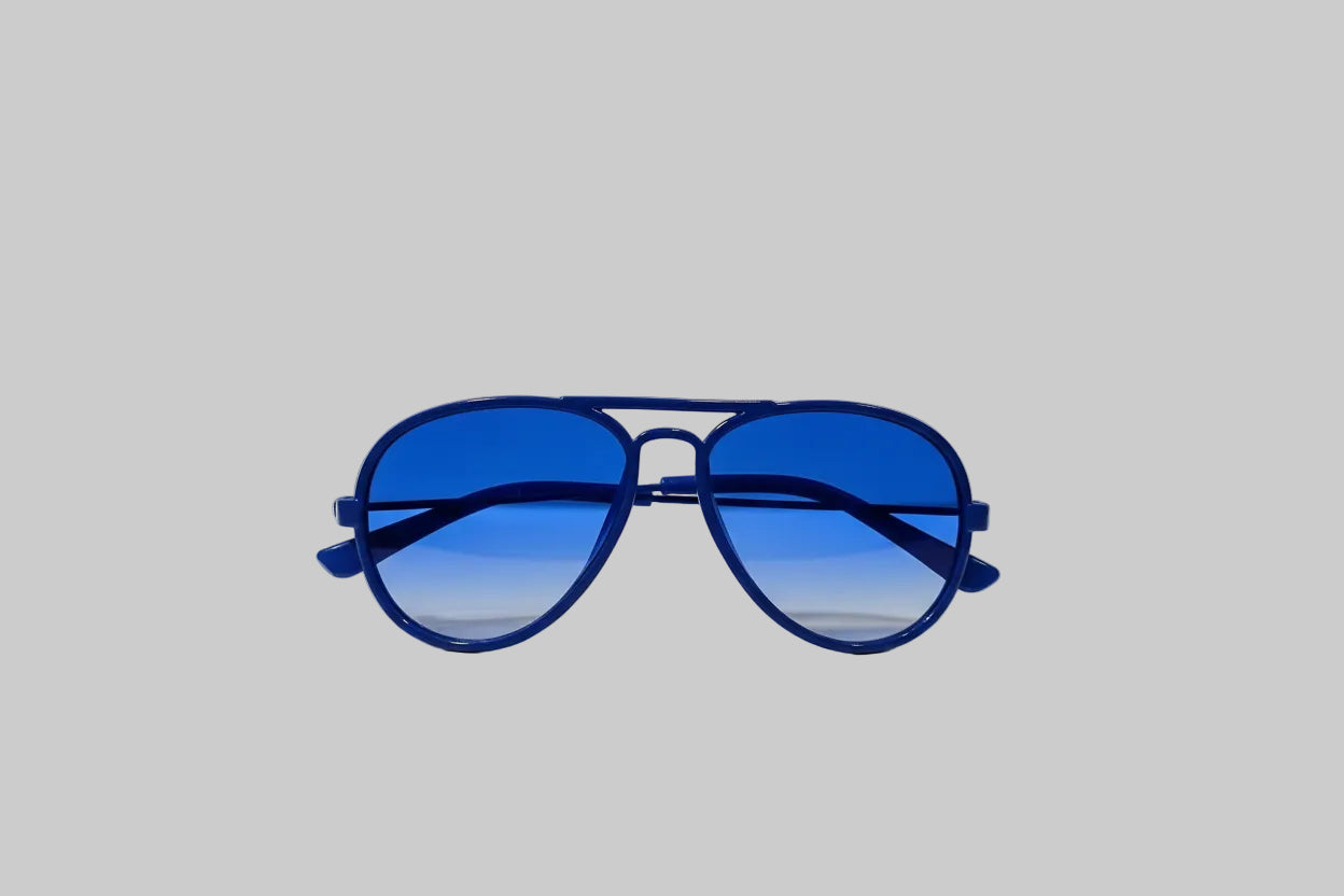 Kids Blue Aviator Sunglasses – Glossy Frame with Blue Gradient Lenses