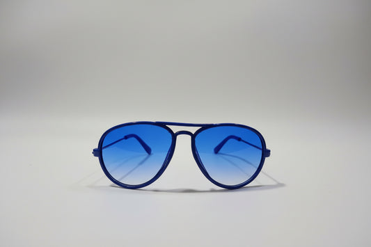 Kids Blue Aviator Sunglasses – Glossy Frame with Blue Gradient Lenses