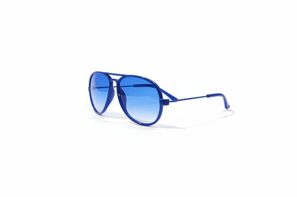 Kids Blue Aviator Sunglasses – Glossy Frame with Blue Gradient Lenses