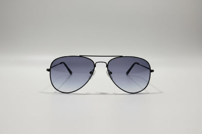 Kids Aviator Blue Gradient Sunglasses – Black Metal Frame
