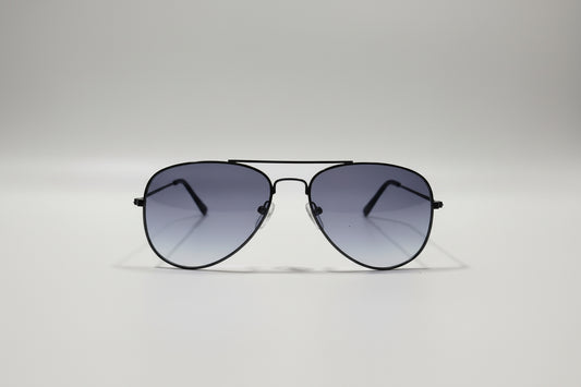 Kids Aviator Blue Gradient Sunglasses – Black Metal Frame