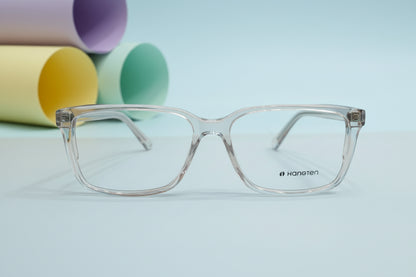 Hangten Crystal Clear Square Eyeglasses – Lightweight Full-Rim Unisex Frame