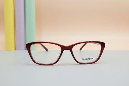 Hangten Red Cat-Eye Eyeglasses – Lightweight Full-Rim Women’s Frame