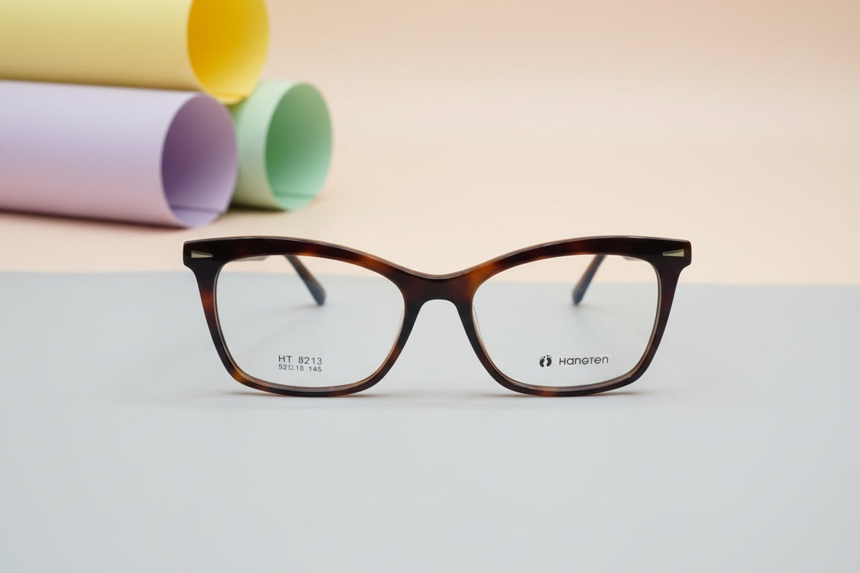 Hangten Tortoiseshell Cat Eye Eyeglasses – Lightweight Full-Rim Unisex Frame