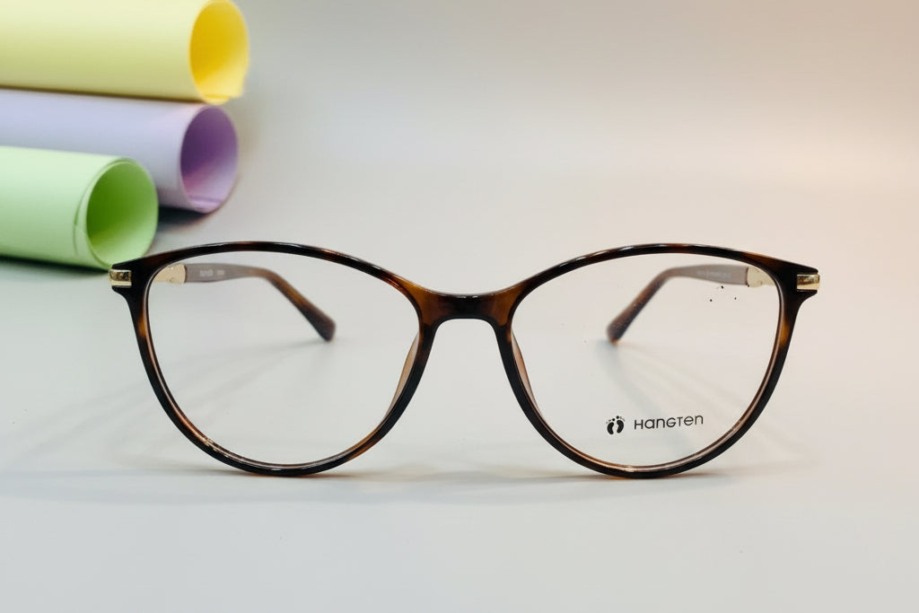 Hangten Tortoiseshell Cat-Eye Eyeglasses – Lightweight Full-Rim Women’s Frame