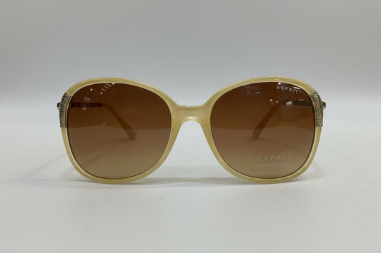 ESPRIT Oversized Round Sunglasses for Women – Gradient Brown Lens with UV Protection