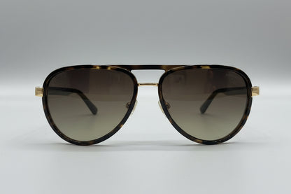 OPIUM Aviator Sunglasses – Tortoiseshell Frame with Gradient Green Lenses