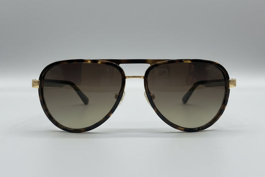 OPIUM Aviator Sunglasses – Tortoiseshell Frame with Gradient Green Lenses
