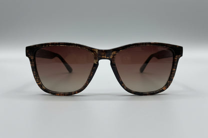 SANDPIPER Rectangular Sunglasses – Textured Brown Frame with Gradient Brown Lenses