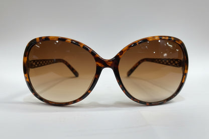 Oversized Cateye Sunglasses – Tortoiseshell Frame with Gradient Brown Lenses