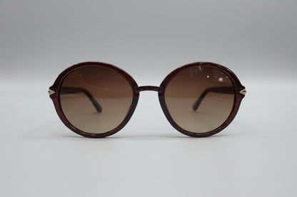 Velocity Round Sunglasses – Classic Full-Rim Frame with Brown Gradient Lenses