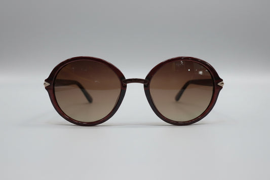 Velocity Round Sunglasses – Classic Full-Rim Frame with Brown Gradient Lenses