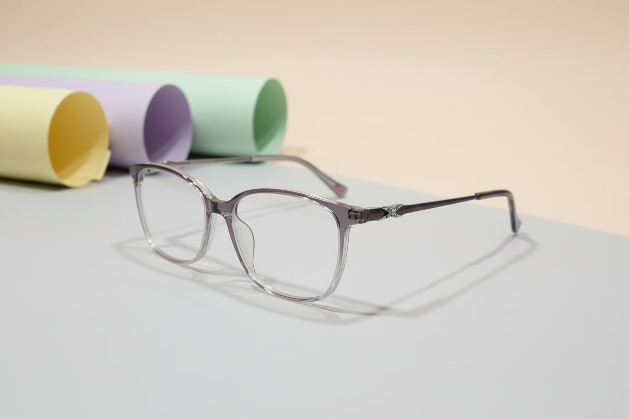 Hangten Elegant Purple Cat-Eye Eyeglasses – Lightweight Full-Rim Women’s Frame