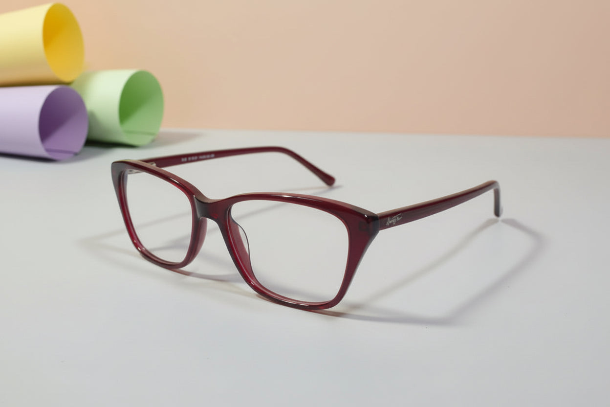 Hangten Red Cat-Eye Eyeglasses – Lightweight Full-Rim Women’s Frame