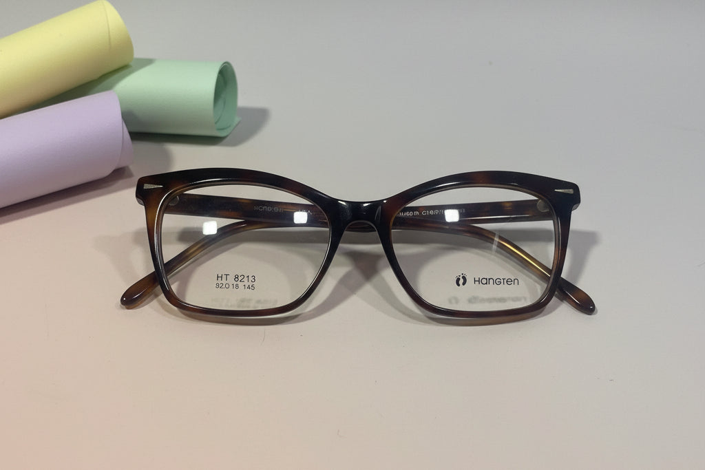 Hangten Tortoiseshell Cat Eye Eyeglasses – Lightweight Full-Rim Unisex Frame