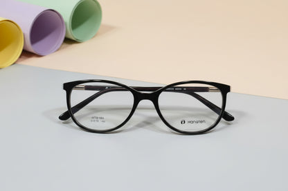 Hangten Burgundy Oval Eyeglasses – Lightweight Full-Rim Unisex Frame