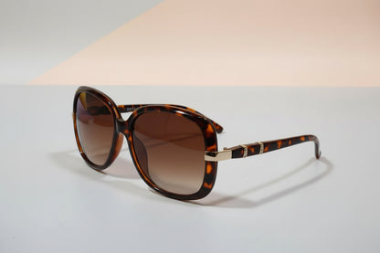ESPRIT Oversized Tortoiseshell Sunglasses for Women – Gradient UV Protection Lens