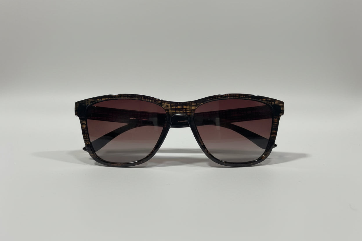 SANDPIPER Rectangular Sunglasses – Textured Brown Frame with Gradient Brown Lenses