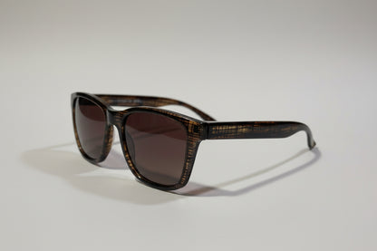 SANDPIPER Rectangular Sunglasses – Textured Brown Frame with Gradient Brown Lenses