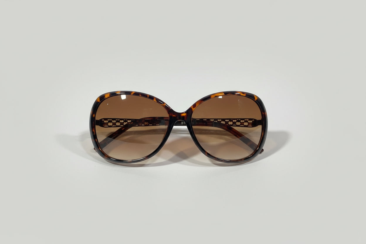Oversized Cateye Sunglasses – Tortoiseshell Frame with Gradient Brown Lenses