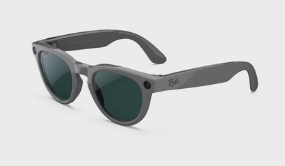 Rayban Meta Headliner (Gen 2) - Frame colour: Shiny Asteroid Grey, Lens colour: Clear to Emerald Transitions