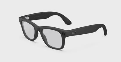 Rayban Meta Wayfarer (Gen 2) - Frame colour: Matt Black, Lens colour: Clear to Grey Transitions