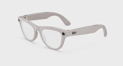 Rayban Meta Skyler (Gen 2) - Frame colour: Shiny Chalky Grey, Lens colour: Clear to Sapphire Transitions