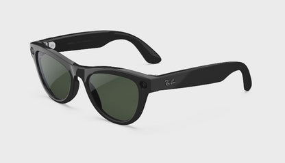 Rayban Meta Skyler (Gen 2) - Frame colour: Shiny Black, Lens colour: Clear to Graphite Green Transitions